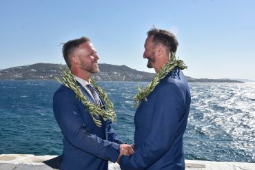 John & Kevin's - Wedding 39 mykonos wedding gay wedding john kevin 37